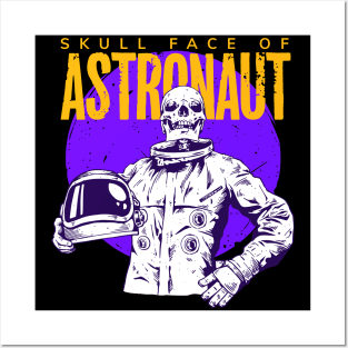 Skull face astronaut Posters and Art